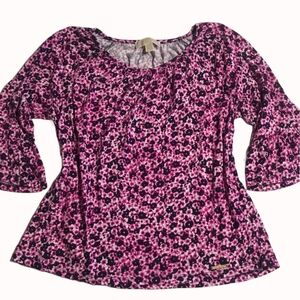 Michael Kora Magenta Floral Blouse